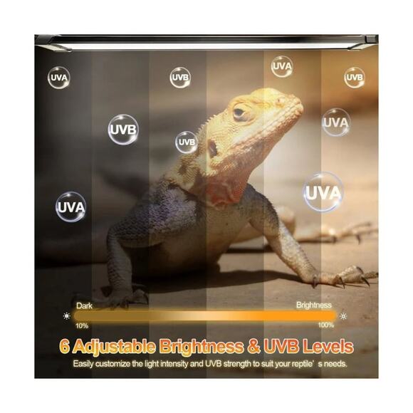 22″ LED UVB Reptile Light Bar – 26W, Adjustable 10.0–20.0, Timer & Dimming - Picture 2 of 4